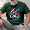 Personalized America 250th Anniversary Unisex T-shirt – Gifts For Dad, Grandpa – Proud American Since Birth