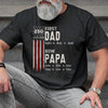 Personalized America 250th Anniversary T-shirt, Hoodie – Gifts For Dad, Grandpa – Started As Dad, Promoted To Grandpa