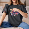 Personalized Unisex T-Shirt With Design On Sleeve – 4th Of July Gifts For Mom, Grandma – A Mother’s Greatest Treasure