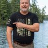 Personalized Unisex T-Shirt With Design On Sleeve – Gifts For Fisherman, Dad, Grandpa – Best Dad In The Reel World