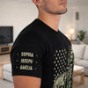 Personalized Unisex T-Shirt With Design On Sleeve – Gifts For Fisherman, Dad, Grandpa – Best Dad In The Reel World