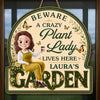 Personalized Wood Sign – Gifts For Gardeners – A Crazy Plant Lady Lives Here
