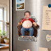 Personalized Photo Dad Bod Belly Squishy Acrylic Fridge Magnet – Funny Gifts For Dad, Grandpa – It's A Father Figure