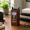 Personalized Pen Holder With Clock – Gifts For Women, Besties, Sisters, BFF – Growing Happiness Day By Day