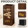 Personalized Pen Holder With Clock – Gifts For Dad, Grandpa – Dad’s Love Wins Every Time