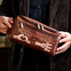 Personalized Leather Toiletry Bag - Gifts For Dad, Grandpa, Husband - Dad Makes Every Moment Better
