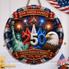 Personalized America 250th Anniversary Wood Sign - Gifts For Family Members - One Nation, One Family, One Home
