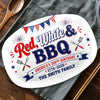 Personalized America 250th Anniversary Platter - Gifts For Family Members - Sparklers, Sauce And Freedom