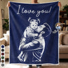 Personalized Photo Blanket - Gifts For Dad, Grandpa - Thank You For Everything, Dad