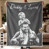 Personalized Photo Blanket - Gifts For Dad, Grandpa - Thank You For Everything, Dad