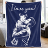Personalized Photo Blanket - Gifts For Dad, Grandpa - Thank You For Everything, Dad