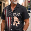 Personalized America 250th Anniversary Unisex Tropical Hawaiian Aloha Shirt - Gifts For Dad, Grandpa - Freedom Family Dad