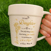 Personalized Plant Pot Ceramic Mug – Garden Gifts For Gardeners, Daughter – Your Growth Is My Joy