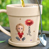 Personalized Plant Pot Ceramic Mug – Garden Gifts For Gardeners – Healing One Plant At Once