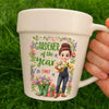 Personalized Plant Pot Ceramic Mug – Garden Gifts For Gardeners – Master Of The Little Backyard