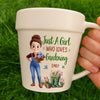 Personalized Plant Pot Ceramic Mug – Garden Gifts For Gardeners – Gardening Is My Therapy