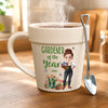Personalized Plant Pot Ceramic Mug – Garden Gifts For Gardeners – My Happy, Blooming Sanctuary