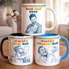 Personalized Photo Accent Mug – Gifts For Dad, Grandpa – World’s Best Dad Ever