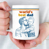 Personalized Photo Accent Mug – Gifts For Dad, Grandpa – World’s Best Dad Ever