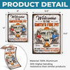 Personalized Metal Sign – Camping Gifts For Campers, Couple – Welcome To Our Fire Pit