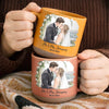 Personalized Photo Printed Pottery Mug - Gifts For Couple - First Kiss, Forever Sips