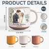 Personalized Photo Printed Pottery Mug - Gifts For Couple - First Kiss, Forever Sips