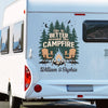 Personalized RV Decal - Gift For Campers - Life Is Better Around The Campfire