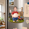 Personalized Photo Dad Bod Belly Squishy Acrylic Fridge Magnet – Gifts For Dad, Grandpa – I Make Dad Jokes Professionally