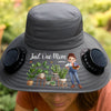 Personalized Hat With Fans Solar Power – Gifts For Gardeners – Rooted In Pure Botanical Joy