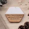 Personalized Marble Wood Coaster - Custom Anniversary Gift For Husband Wife - Everlasting Love