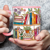 Personalized Accent Mug - Gifts For Book Lovers, Bookworms, Readers - Read More Stress Less