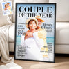 Personalized Photo Vertical Poster - Gifts For Couple - Side By Side Feels Safe