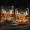 Personalized Whiskey Glass - Gifts For Men, Whiskey Lovers - For the True American