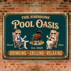 Personalized Home Decor Metal Sign – Gifts For Couple – The Best Days Are Pool Days