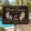 Personalized Home Decor Metal Sign – Gifts For Couple – Welcome To Our Happy Place
