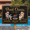 Personalized Home Decor Metal Sign – Gifts For Couple – Welcome To Our Happy Place
