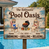 Personalized Home Decor Metal Sign – Gifts For Couple – Life Is Better By The Pool