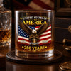 Personalized America 250th Anniversary Whiskey Glass - Gifts For Men, Women - Inspiring The Future