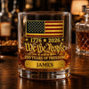 Personalized America 250th Anniversary Whiskey Glass - Gifts For Men, Women - Freedom Never Goes Out Of Style