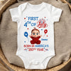 Personalized America 250th Anniversary Baby Onesie – Gifts For New Moms, New Dads, New Parents – Little Star Of Freedom