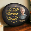 Personalized Photo Printed Rock – Memorial Sympathy Gifts For Loss Of Mom, Dad – Watching Over Us Always