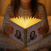 Personalized Foldable LED Magic Book Lamp - Gifts For Book Lovers, Bookworms, Readers - Books Light My World