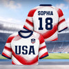 Personalized Women's Jersey Crop Tee – Gifts For Soccer Lovers, Sports Fans – Chasing Goals, Making History