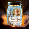Personalized Photo Solar Jar Lantern - Sympathy Gift For Family - Your Memory Is My Keepsake