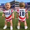 Personalized Baby Jersey Bodysuit
– Baby Shower Gifts For New Moms, New Dads, Soccer Lovers – Future Soccer Star In Training