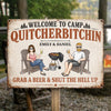 Personalized Home Decor Metal Sign – Gifts For Couple – Grab A Beer & Relax