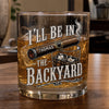 Personalized Whiskey Glass – Gifts For Men – I'll Be In The Yackyard