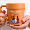 Personalized Plant Pot Ceramic Mug - Gifts For Mom, Daughter - Mother And Daughter, Connected Forever