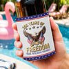 Personalized America 250th Anniversary Leather Can Cooler - Gifts For Family - Built On Liberty