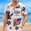 Personalized America 250th Anniversary Hawaiian Shirt - Gifts For Family - Leading with Strength And Pride